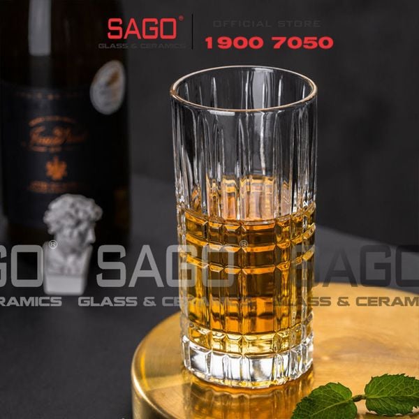  HONGLI 814D - Ly Thủy Tinh Hongli Traze Beverage Glass 400ml | Thủy Tinh Cao Cấp 