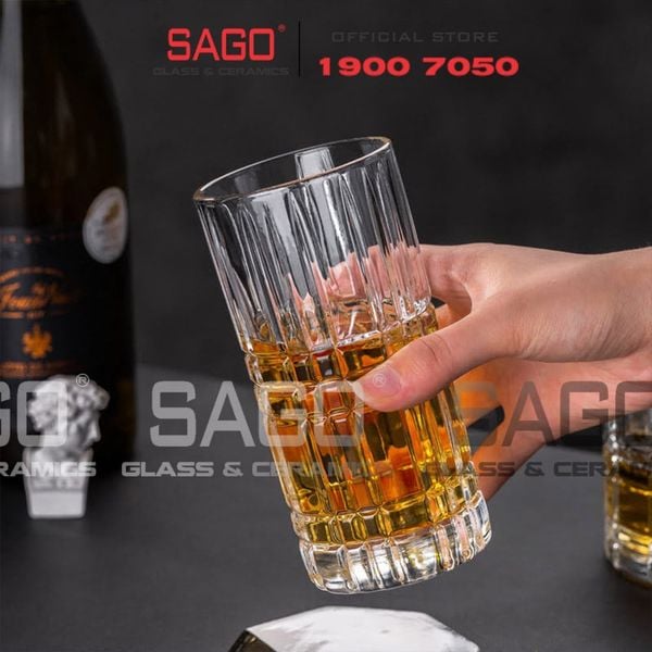  HONGLI 814D - Ly Thủy Tinh Hongli Traze Beverage Glass 400ml | Thủy Tinh Cao Cấp 