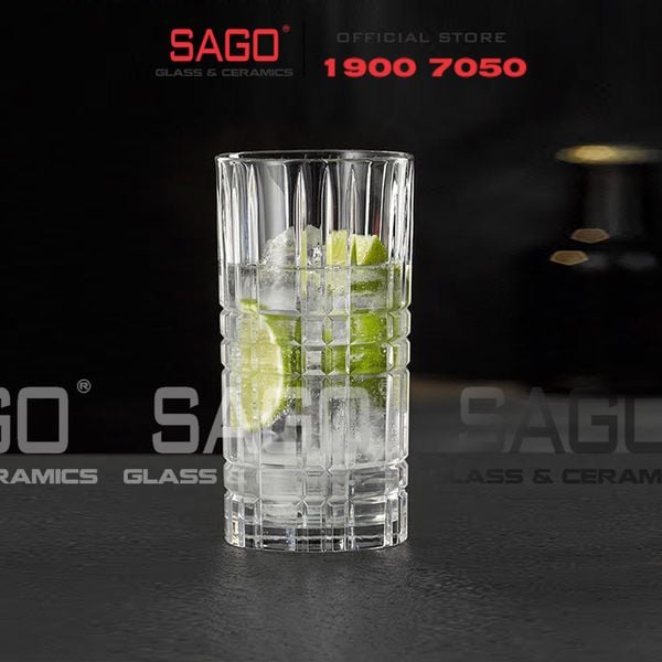  HONGLI 814D - Ly Thủy Tinh Hongli Traze Beverage Glass 400ml | Thủy Tinh Cao Cấp 
