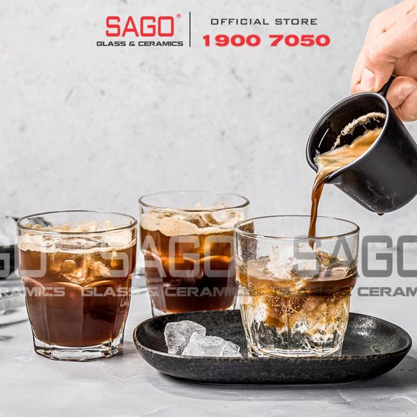  Bormioli Rocco 517520BN - Ly Thủy Tinh Cường Lực Chịu Nhiệt Bormioli Roco Rock Bar 200ml | Nhập Khẩu Italia 