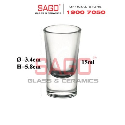  King Dealay JX5020 - Ly Thủy Tinh King Dealay Shot 15ml | Thủy tinh Cao Cấp 