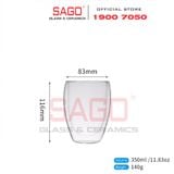 DELI GPB210 - Ly Thủy Tinh 02 Lớp Delisoga Borosilicate Hight Ball Double Wall Glass 350ml | Thủy Tinh Cao Cấp 