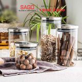  Hũ Thủy Tinh Cao Cấp Dlicsy Nắp Nhấn Inox Có Ron Kín Hơi | Tùy Chọn Dung Tích , Thủy Tinh Chịu Nhiệt 