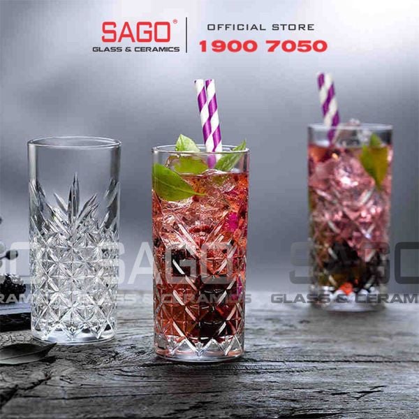  Pasabahce 520205 - Ly Thủy Tinh Pasabahce Timeless Long Drink 365ml | Nhập Khẩu Thổ Nhĩ Kỳ 