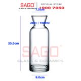  Pasabahce 43824 - Bình Rót Thủy Tinh Pasabahce Village Caraffe 1260ml | Nhập Khẩu Thổ Nhĩ Kỳ 