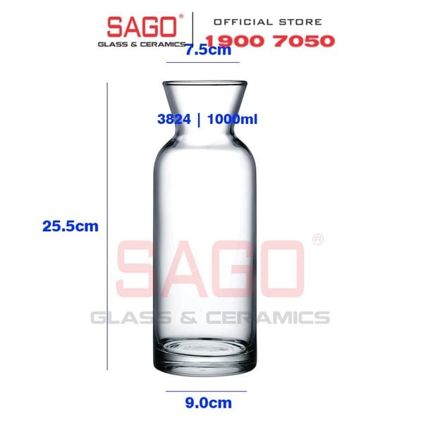  Pasabahce 43824 - Bình Rót Thủy Tinh Pasabahce Village Caraffe 1260ml | Nhập Khẩu Thổ Nhĩ Kỳ 