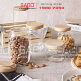  Hũ Thủy Tinh Ocean Pop Jar Wooden Lid Cao Cấp | Nhập khẩu Thái Lan , Tùy Chọn Dung Tích 