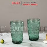  DELI DSKB164-2G - Ly Thủy Tinh Deli Summer Forest Green Hight Ball Glass 380ml | Thủy Tinh Cao Cấp 