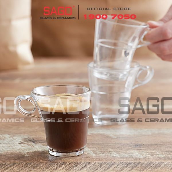  DURALEX D4026A - Tách Thủy Tinh Cường Lực Duralex Caprice Espresso Mug Glass 90ml | Nhập Khẩu Pháp 