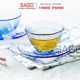  DURALEX D9005BG - Bộ Tách Thủy Tinh Cường Lực Duralex Beau Rigave Marine Tea Mug Glass 180ml | Nhập Khẩu Pháp 