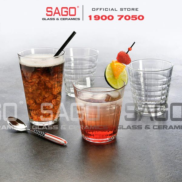  DURALEX D1034A - Ly Thủy Tinh Cường Lực Duralex Prisme Hight Ball Glass 330ml | Nhập Khẩu Pháp 