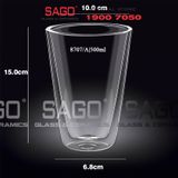  Wilmax England 888707/A - Ly Thủy Tinh 2 lớp Wilmax England Thermo 500ml | Thủy Tinh Cao Cấp Chịu Nhiệt 