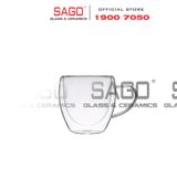  DELI GPB212 - Ly Thủy Tinh 02 lớp Delisoga Borosilicate Espresso Milk Double Wall Glass Cup 250ml | Thủy Tinh Cao Cấp 
