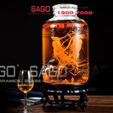  Bình Ngâm Rượu Bầu Lượn Sóng Nắp Mài 5.0 Lít | Tùy Chọn Có hoặc không Vòi 