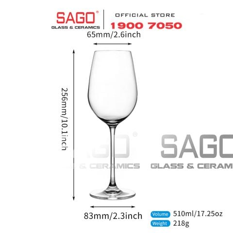  IDELITA 99BJ51 - Ly thủy tinh Pha Lê IDELITA Rhine Charm Red wine Crystal glasses 510ml | Thủy Tinh Pha Lê Cao cấp 