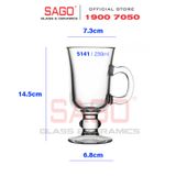  Pasabahce 55141 - Ly Thủy Tinh Pasabahce Irish Cofee 230ml | Nhập Khẩu Thổ Nhĩ Kỳ 