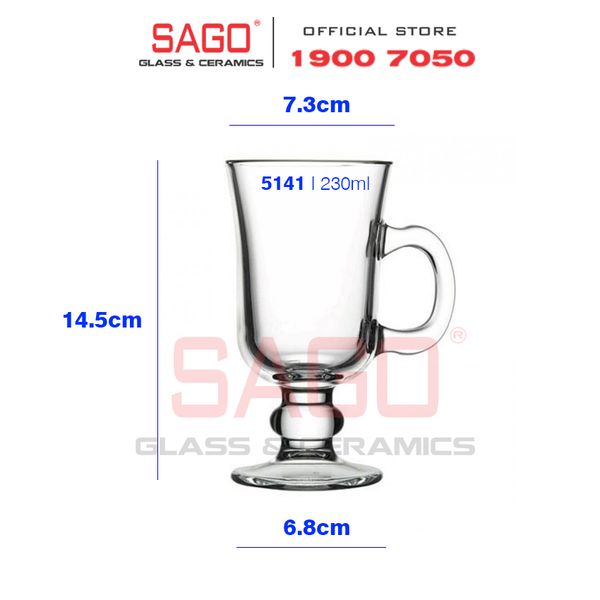  Pasabahce 55141 - Ly Thủy Tinh Pasabahce Irish Cofee 230ml | Nhập Khẩu Thổ Nhĩ Kỳ 