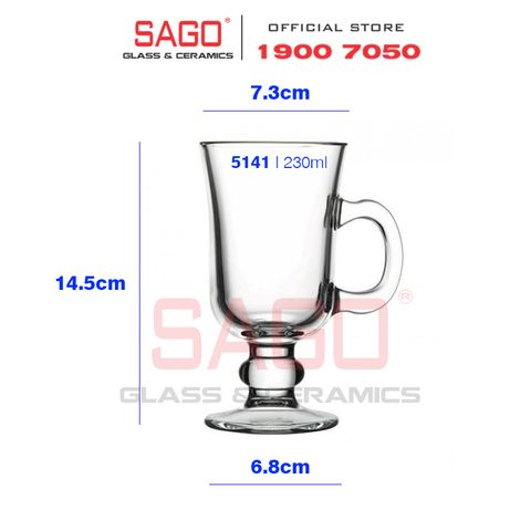  Pasabahce 55141 - Ly Thủy Tinh Pasabahce Irish Cofee 230ml | Nhập Khẩu Thổ Nhĩ Kỳ 