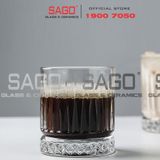  HONGLI 8408J  - Ly Thủy Tinh Hongli Elysia Rock Glass 225ml | Thủy Tinh Cao Cấp 
