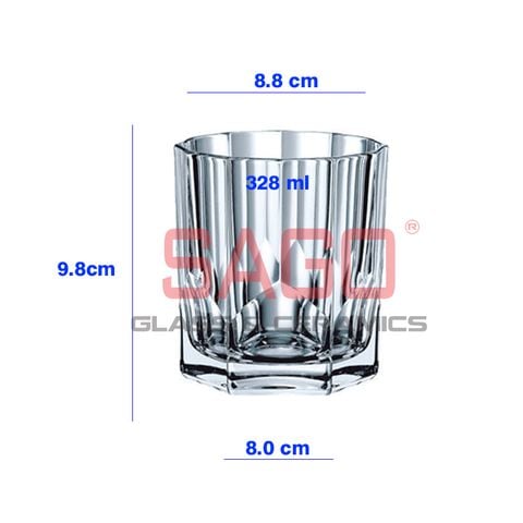  HONGLI 62912-1 - Ly Thủy Tinh Hongli Rocks Glass 328ml | Thủy Tinh Cao Cấp 