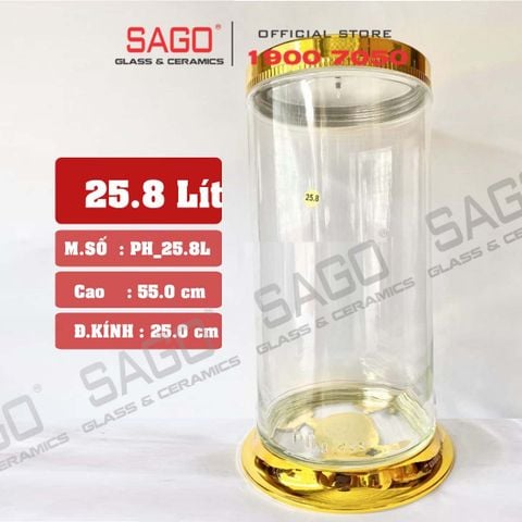  PH 25.8 - Binh Sâm Trụ Phú Hòa 25.8 Lít | Bình Sâm Cao Cấp Việt Nam 