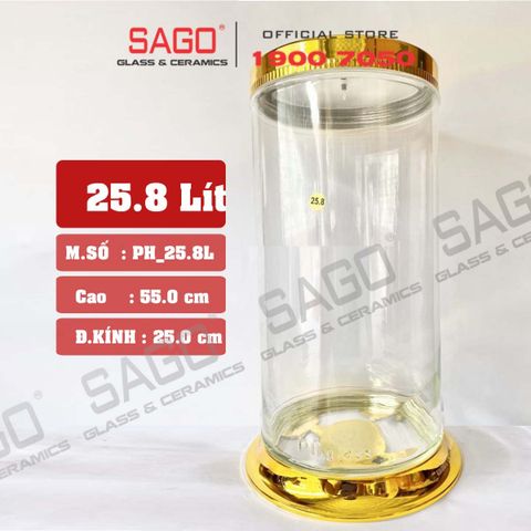  PH 25.8 - Binh Sâm Trụ Phú Hòa 25.8 Lít | Bình Sâm Cao Cấp Việt Nam 