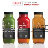  Chai Vuông Bát Giát Nắp Nhựa Đen | Tùy Chọn Dung Tích 