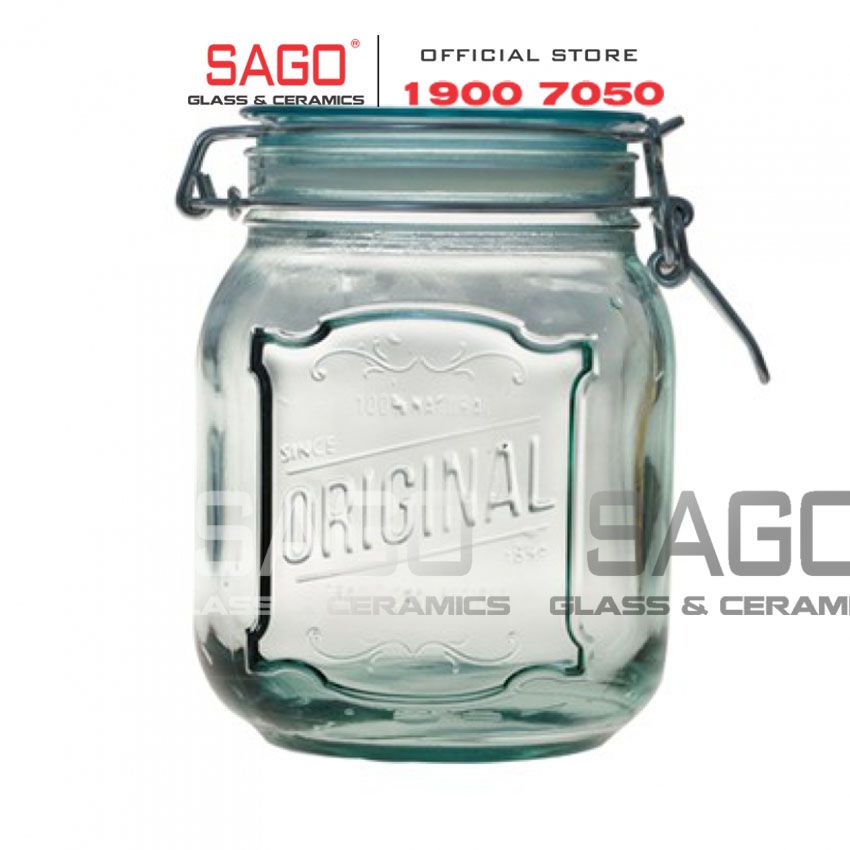  VSM V5631 - Hũ Thủy Tinh Tái Chế Vidrios San Miguel TARRO KLIK ORIGINAL 1100ml | Nhập Khẩu Tây Ban Nha 