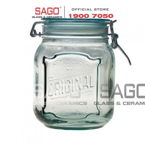  VSM V5631 - Hũ Thủy Tinh Tái Chế Vidrios San Miguel TARRO KLIK ORIGINAL 1100ml | Nhập Khẩu Tây Ban Nha 