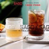  INS 308ZD - Ly Thủy Tinh INS Polka Dots Islande Rock Glass 290ml | Thủy Tinh Cao Cấp 