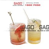  INS 308ZD - Ly Thủy Tinh INS Polka Dots Islande Rock Glass 290ml | Thủy Tinh Cao Cấp 