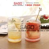  INS 308ZD - Ly Thủy Tinh INS Polka Dots Islande Rock Glass 290ml | Thủy Tinh Cao Cấp 