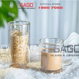 Deli GPB207-L1 - Ly Thủy Tinh 02 lớp Delisoga Borosilicate Double Wall Star Glass Cup 240ml | Thủy Tinh Cao Cấp 