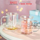 Deli GPB207-L1 - Ly Thủy Tinh 02 lớp Delisoga Borosilicate Double Wall Star Glass Cup 240ml | Thủy Tinh Cao Cấp 