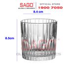  Deli TY4337-1 - Ly Thủy Tinh Deli Manhattan Rock Glass 304ml | Thủy Tinh Cao Cấp 