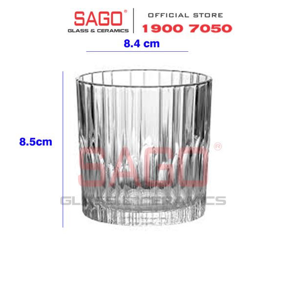  Deli TY4337-1 - Ly Thủy Tinh Deli Manhattan Rock Glass 304ml | Thủy Tinh Cao Cấp 