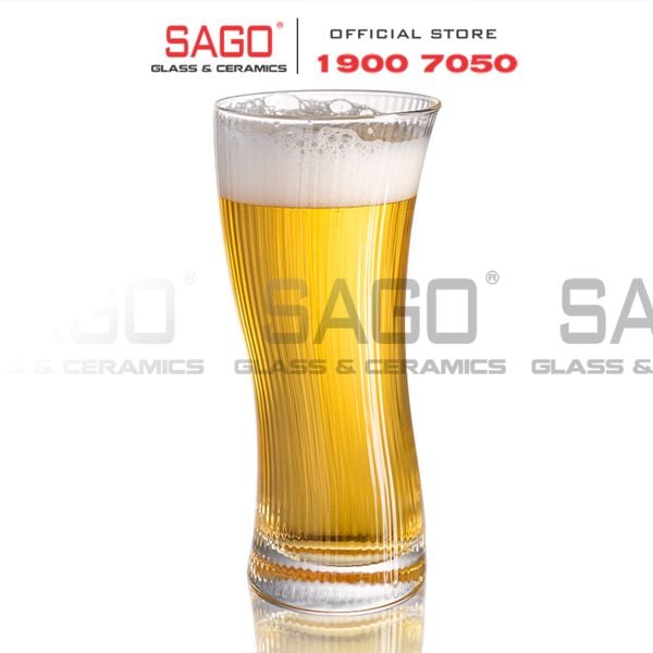  INS 21104 - Ly Thủy Tinh INS Strip Salsa Hight Ball 355ml | Thủy Tinh Cao Cấp 