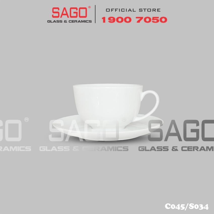  CK C045/S034 - Bộ Tách Sứ CK Cappuccino 270ml 