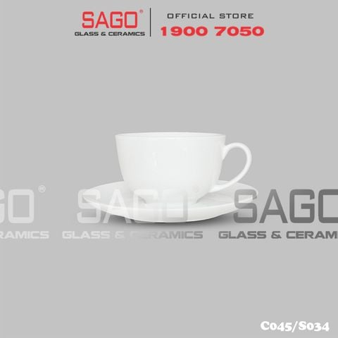  CK C045/S034 - Bộ Tách Sứ CK Cappuccino 270ml 