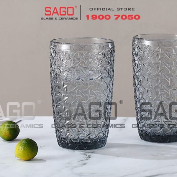  DELI DSKB172-2H - Ly Thủy Tinh Deli Beyond The Time Gray Tumber Glass 380ml | Thủy Tinh Cao Cấp 