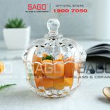  Deli DSTG2030-1 - Thố Mứt Thủy Tinh Deli Bí Ngô | Thủy Tinh Cao Cấp 