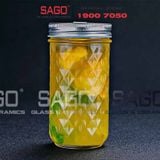  Hũ Thủy Tinh Kim Cương Đái Nhỏ Nắp Nhôm | Tùy Chọn Dung Tích 