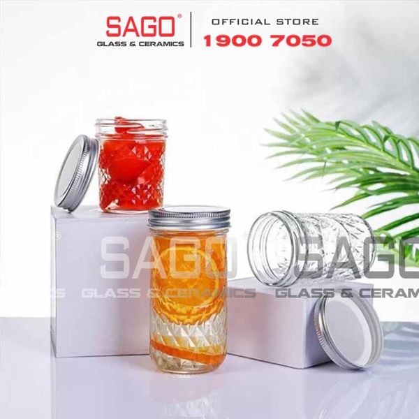  Hũ Thủy Tinh Kim Cương Đái Nhỏ Nắp Nhôm | Tùy Chọn Dung Tích 