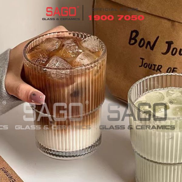  King Dealay H015 -  Ly Thủy Tinh King Dealay Strip Empilable Hightball Glass 400ml | Thủy tinh Cao Cấp 