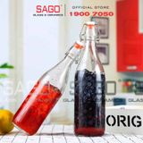  Chai Thủy Tinh Tròn Nắp Gài Thép | Tùy Chọn Dung Tích 