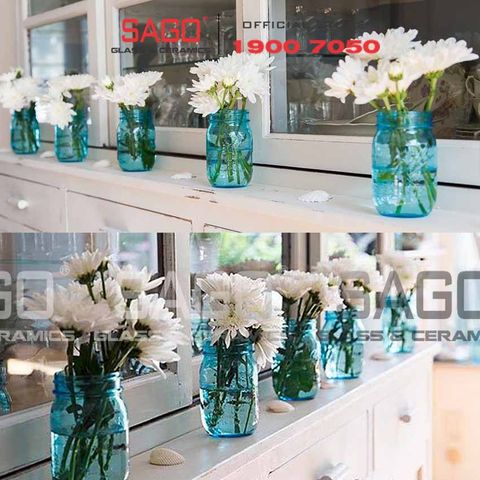 Hũ Thủy Tinh Frutta Del Pratp Xanh 500ml nắp Thiết | Thủy Tinh Cao Cấp 