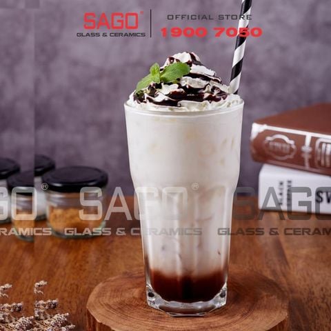  Lucky 10006 - Ly Thủy Tinh Lucky Sọc Khía Trung 500ml | Nhập Khẩu Thái Lan 