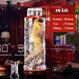  Bình Ngâm Rượu Trụ Nắp Gài 19.0 Lít | Họa Tiết Long Phụng 