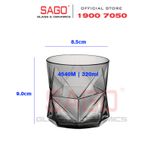  Bormioli Rocco 234540M - Ly Thủy Tinh Bormioli Rocco Cassiopea Màu Khói 320ml | Nhập Khẩu Italia 