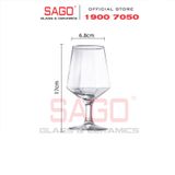  Deli EJ6203 - Ly Thủy Tinh Apple Green Diamond Hexagonal Wine Glass 435ml | Thủy Tinh Cao Cấp 